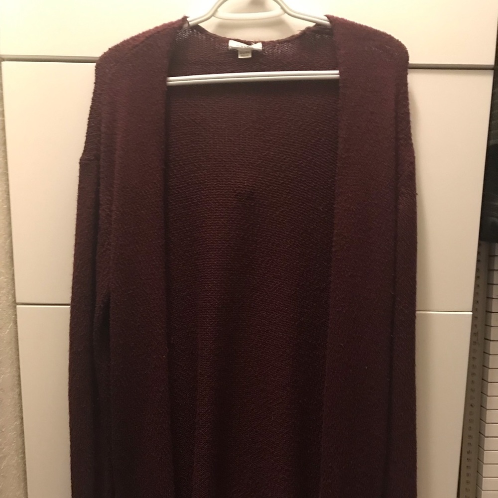 Thigh Length Knit Cardigan